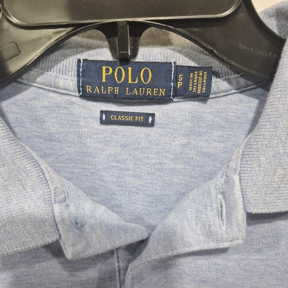 Polo Ralph Lauren Classic Fit Heathered Blue Mesh Polo Shirt Small Pony - Picture 3 of 6